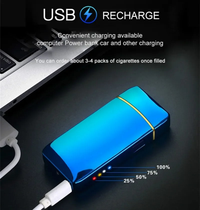 Electric Lighter - Double Arc - USB - LED - Touch Sensor